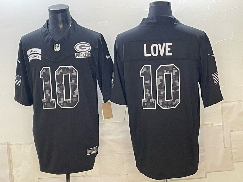 Men Green Bay Packers #10 Love black 2026 Nike NFL Jersey 1015003